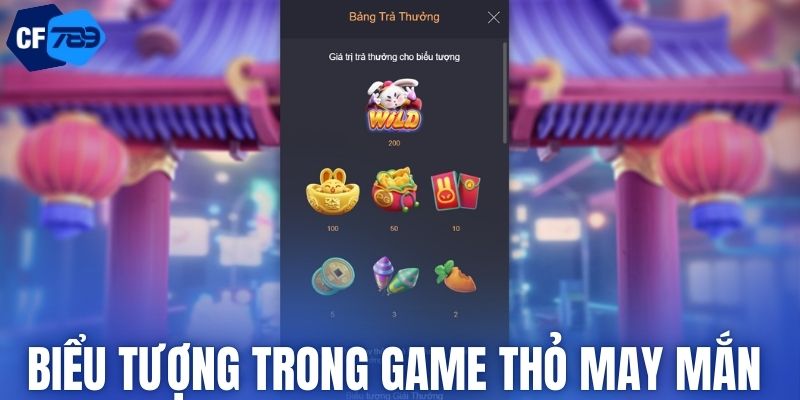 Biểu tượng trong game thỏ may mắn 
