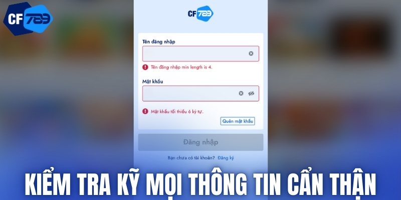 Kiểm tra kỹ mọi thông tin cẩn thận